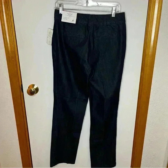 Christopher Banks Denim Trouser Jeans Women 4 Dark Wash Classic Fit Straight NWT - Picture 7 of 9
